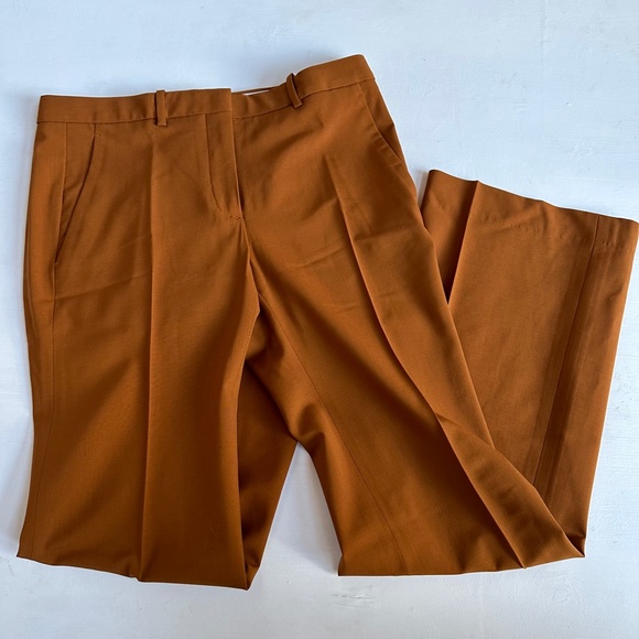 NWOT Theory Demitria 2 Flare Leg Stretch Wool Pants in New Vicuna - Picture 3 of 6